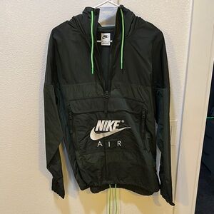 Nike Air Black and Green Windbreaker